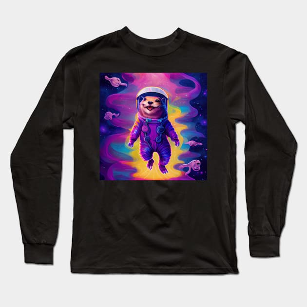 Otter space Long Sleeve T-Shirt by seantwisted